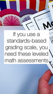 I struggled with standards-based grading until I created these leveled math assessments! Comment HELP below and I’ll send you the bundle! There are 3 leveled assessments for each math topic in this pack- for a full list of standards that this covers, check the TPT listing to see! | Sweet Firstie Fun
