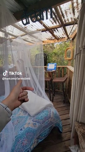 Let's go make up the treehouse for tonight's guests.. #airbnb #treehouse #glamping #farm #travel