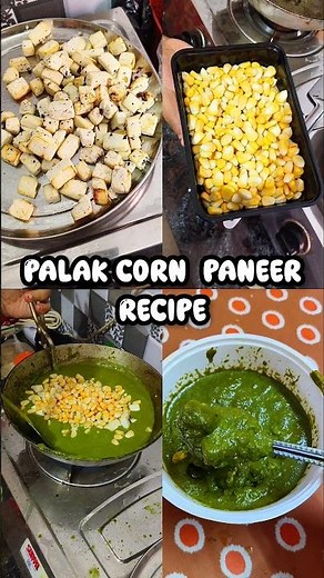 Best Restaurant Style Palak Corn Paneer at Home! No Onion No Garlic #Recipe #Cooking #indianrecipes