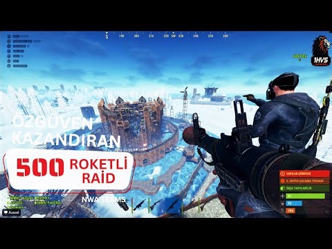 500 Roketle DEV Kale Patlattık! – Rust En Büyük Raidlerden Biri! One of the Biggest Raids in Rust!