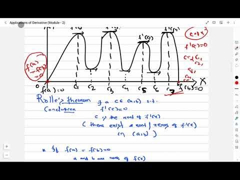 Rolle's theorem and it's application