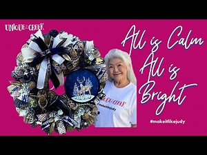 All is Calm...All is Bright Winter Wreath | How To Make | UITC Ring Board