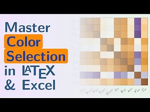 Master Color Selection for Scientific Figures (LaTeX and Excel)