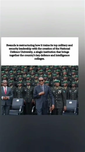 Rwanda is centralizing its military and intelligence training under University! 🇷🇼⚔️🎓 #Rwanda #NDU