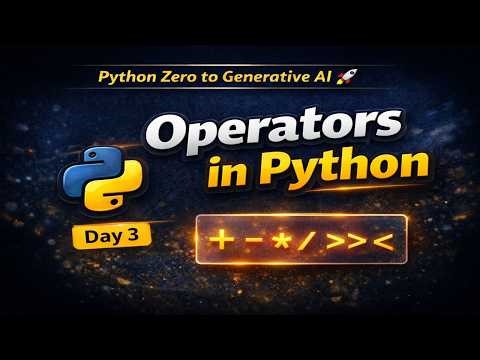 Operators in Python | Arithmetic, Comparison & Logical Operators | Day 3