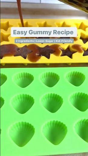 This lower sugar homemade gummy bear recipe is SO easy to make and comes together