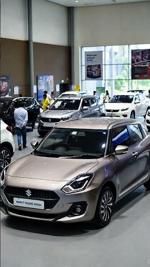 Maruti Suzuki Swift 2030 – Futuristic Sporty Hatchback Unveiled in a Modern Showroom with Public