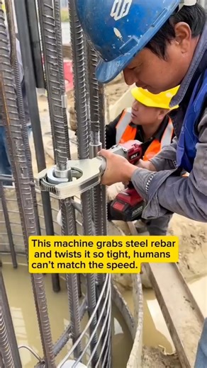 This Tool Tightens Rebar in Seconds… Construction Workers Are Shocked! #construction #tools #shorts