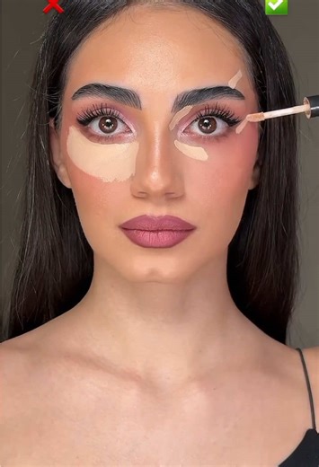 Concealer placement tutorial ✨ @aysa #makeuptips