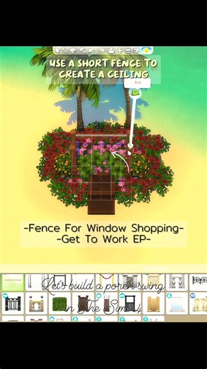 Come, Let me show you how to build a porch swing in The Sims 4 without using any CC. EA ID: CreatingSimpires Follow me, I make pretty things. #TheSims4 #sims4 #building #tutorial #tips | Creating Simpires