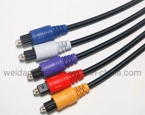 [Hot Item] Plastic fiber optic audio toslink Cable, 5 colors for choice