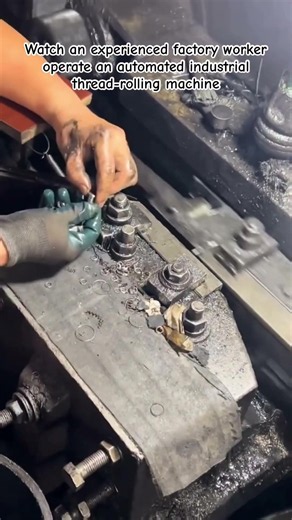 High-Speed Industrial Screw Threading Machine | Hardware Manufacturing #HardwareProduction #Metal