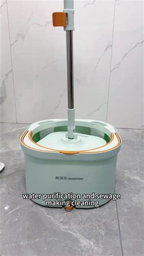 A fantastic rotating flat mop that automatically separates wastewater during mop washing.