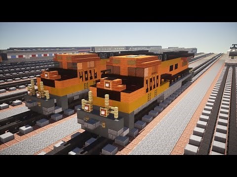 Minecraft BNSF GE Evolution Diesel Locomotive Train Tutorial