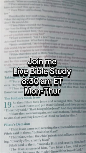 Live Bible Study 8:30am ET #bible #biblestudy #jesus #christian