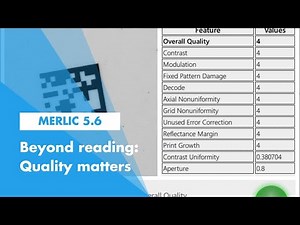 New MERLIC 5.6 Feature: Print quality of 2D data codes