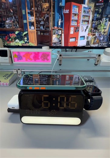 7-in-1 LED Sound-Activated Night Light Alarm Clock