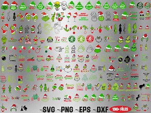 The Grinch Svg Bundle | 190  Unique Design | Grinch Christmas Svg, Grinch Clipart Files, Cricut & Silhouette Digital File | Instant Download - Etsy