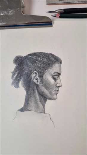 Daily Portrait Practice | Realistic Pencil Drawing