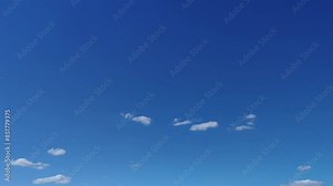 Practically clear sky with hardly any clouds that little by little more clouds are appearing