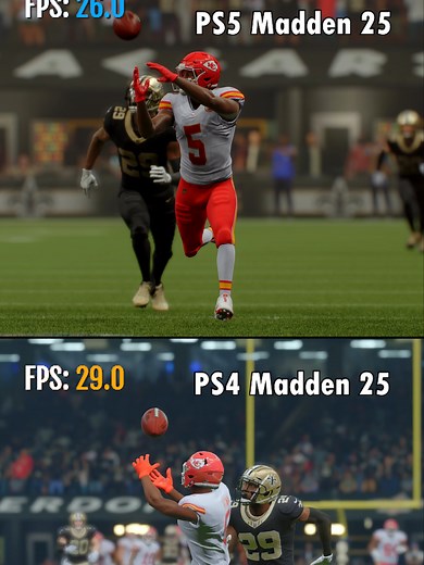 PS4 vs. PS5 Madden NFL 25 Comparison