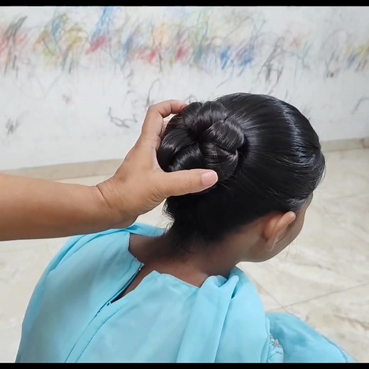 6.9K views · 51 reactions | Choti with Ambada hairstyle for medium to long hair Diwali festival hairstyle | Anjali Borade | Facebook