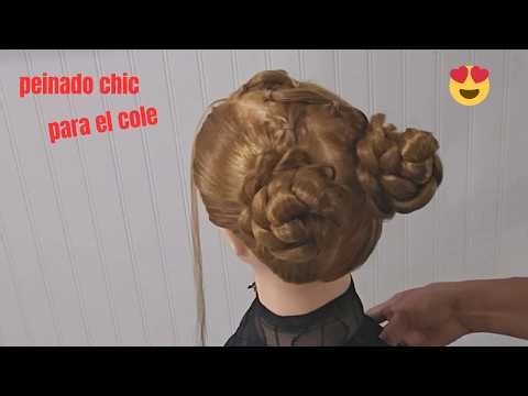👉 “Peinado fácil con ligas + moños en forma de flor 🌸 (queda hermoso)”/Easy Flower Bun Hairstyle 🌸