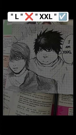 death note l is equal to XXL 😂☠️💨 #deathnote #ldeathnote #deathnoteedit #animeshorts #fypシ゚viral