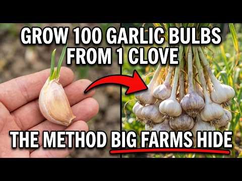 Grow 100 Garlic Bulbs From 1 Clove - The Method Big Farms Hide