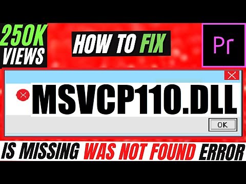 ✓✓✓ How To Fix MSVCP110.dll is Missing from computer / Not Found Error 💻 Windows 10/11/7 💻 32/64bit
