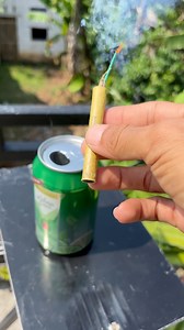 26K views · 69 reactions | experiment lighting the fuse of a rocket firecracker and inserting it into a tin bottle #experiment #diy #faceebookreels #rocket #idea #sains #firecrakers #trandingreels #simpleexperiment #everyone @sorotan | Fix Aby | Facebook