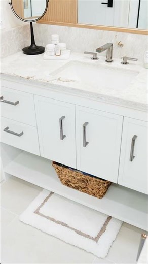 Custom White Cabinets for Bathroom & Closet - Storage Meets Style!