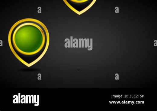 Abstract golden pointer badges Stock Video Footage - Alamy