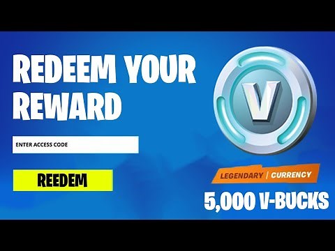 HOW TO REDEEM 5000 VBUCKS FOR FREE IN FORTNITE!