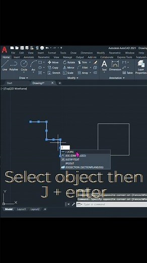How to join lines in AutoCAD 💯 | join command use with easy tips 👇| shortcut of join command🫴