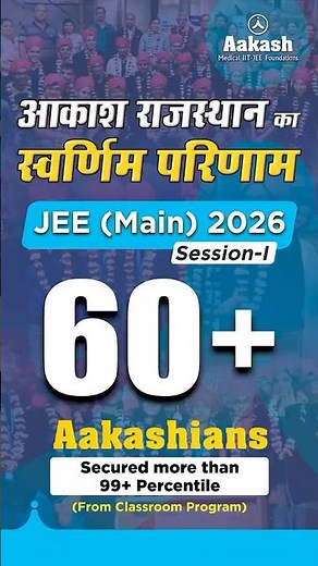 Results That Matter | JEE (Main) 2026 | Aakash Rajasthan – Delivering Excellence Continuously