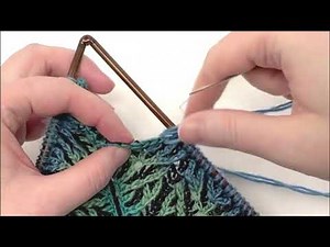 Mounting a Knitted Piece to a Frame