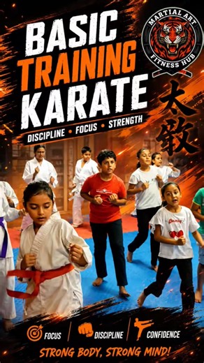 Basic training karate (Discipline,Focus,Strength)#block #traditional #kick #basic