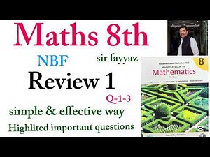Maths class 8th | Review exercise 1| rev ex 1| Q 1,2,3 | NBF | unit 1 | Real Number | grade 8 |8th