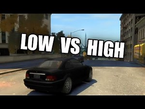 Grand Theft Auto 4 - LOW vs HIGH Graphics Settings Test