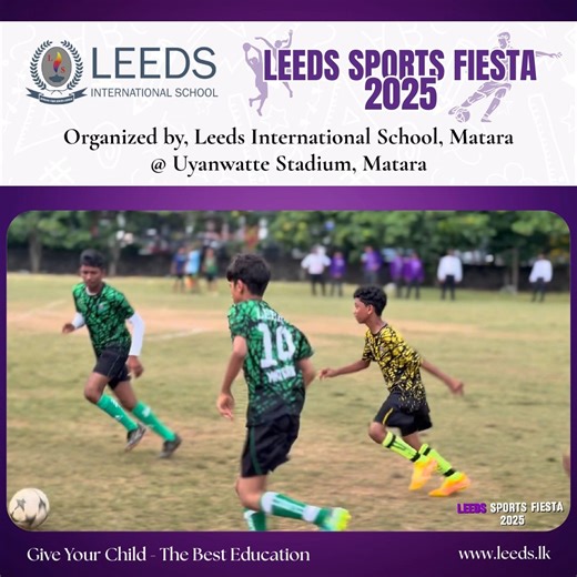 🏆 𝗟𝗲𝗲𝗱𝘀 𝗦𝗽𝗼𝗿𝘁𝘀 𝗙𝗶𝗲𝘀𝘁𝗮 𝟮𝟬𝟮𝟱 — 𝗔 𝗗𝗮𝘆 𝗼𝗳 𝗣𝗮𝘀𝘀𝗶𝗼𝗻, 𝗧𝗲𝗮𝗺𝘄𝗼𝗿𝗸 & 𝗩𝗶𝗰𝘁𝗼𝗿𝘆! Organized by Leeds International School, Matara, the fiesta lit up Uyanwatte Stadium on the 11th of November 2025 with remarkable energy and sportsmanship. ⚽ Football (Boys) – 5 talented teams battled it out on the field 🥇 𝗚𝗿𝗲𝗲𝗻 𝗚𝗶𝗮𝗻𝘁𝘀 emerged as the Champions of Football 2025 🏐 Netball (Girls) – 4 competitive teams showcased outstanding skill 🥇 𝗥𝗮𝗶𝗱𝗲𝗿𝘀 claime