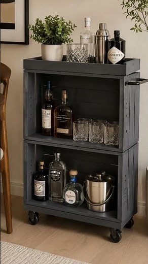 Come realizzare un mobile bar con cassette di legno #woodcrates #diy #diyproject