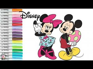 Disney Minnie and Mickey Mouse Easter Coloring Book Page with Goofy as Easter Bunny