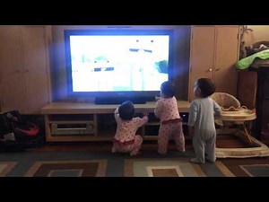 Triplets Dancing and Watching TV