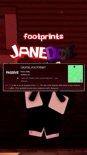 Jane Doe's hidden passive feature #roblox #forsaken