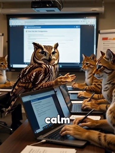 Owl Giving Office Tips 🦉 | Animal Office Training