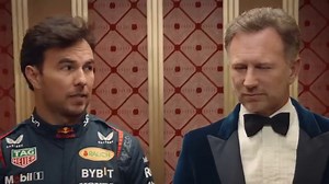 See Sergio Perez Race Red Bull F1 Car Through Casino And On Dirt In Las Vegas