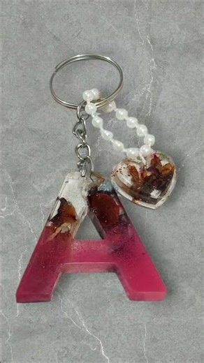 Personalized Resin Alphabet Keychain ✨ Add a touch of style to your keys #short #resin