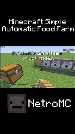 Minecraft Simple Automatic Food Farm (Easy Tutorial)