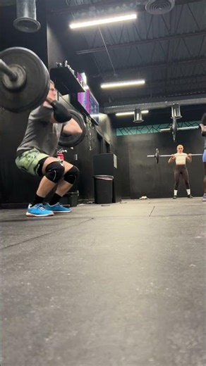 Clean complex at 195 #crossfit single power clean + hang power clean + front squat with 88 kilos oly